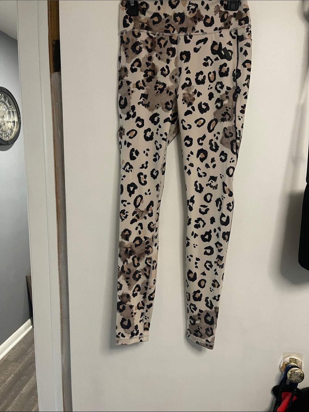 adidas Leopard Print Leggings in Beige and Black